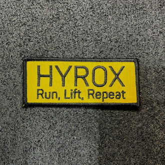 N&aacute;&scaron;ivka HYROX se such&yacute;m zipem - Run, Lift, Repeat - žlut&aacute;