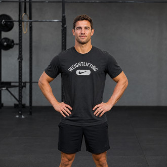 P&aacute;nsk&eacute; tričko Nike Weightlifting - čern&eacute;