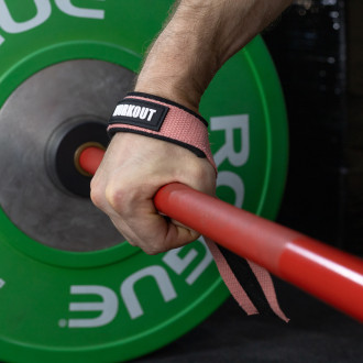 Vzpěračské trhačky WORKOUT - růžová/bílá