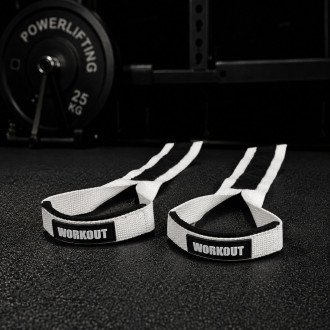 Vzpěračsk&eacute; trhačky WORKOUT - b&iacute;l&aacute;/čern&aacute;