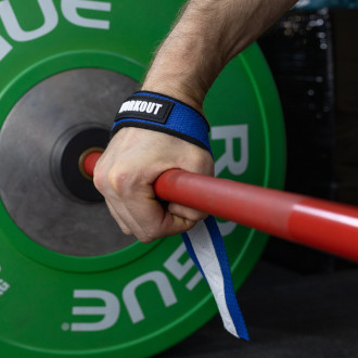 Vzpěračské trhačky WORKOUT - modrá/bílá