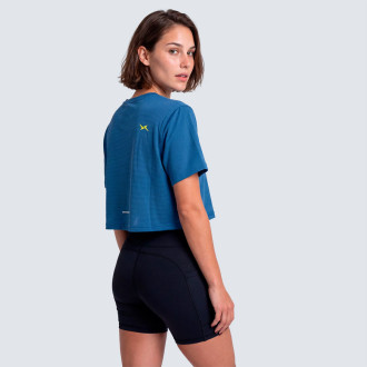 Dámské crop tričko Picsil Performance SS26 - modré