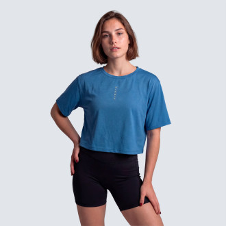 D&aacute;msk&eacute; crop tričko Picsil Performance SS26 - modr&eacute;