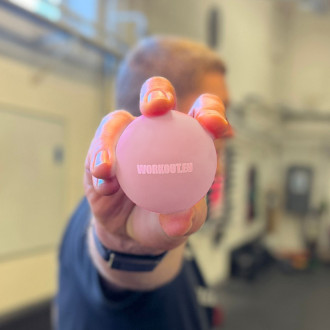 Masážní míček Lacrosse ball WORKOUT - pudrově růžová