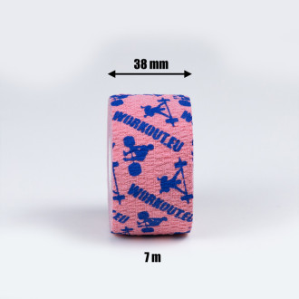 Thumb Hookgrip tape WORKOUT úzká - délka 7 m (růžová)